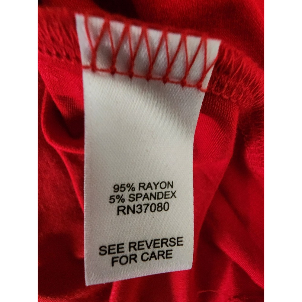 Cato Womens 18/20 NWT Red Long Sleeve Top Scoop Neck Basic Stretch Tee Plus Size - Picture 6 of 7